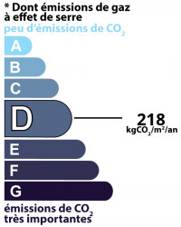 class: D, 43 kgCO/m²