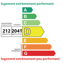 DPE D · 212 kWh/m²/an · 2041 kg CO₂/m²/an